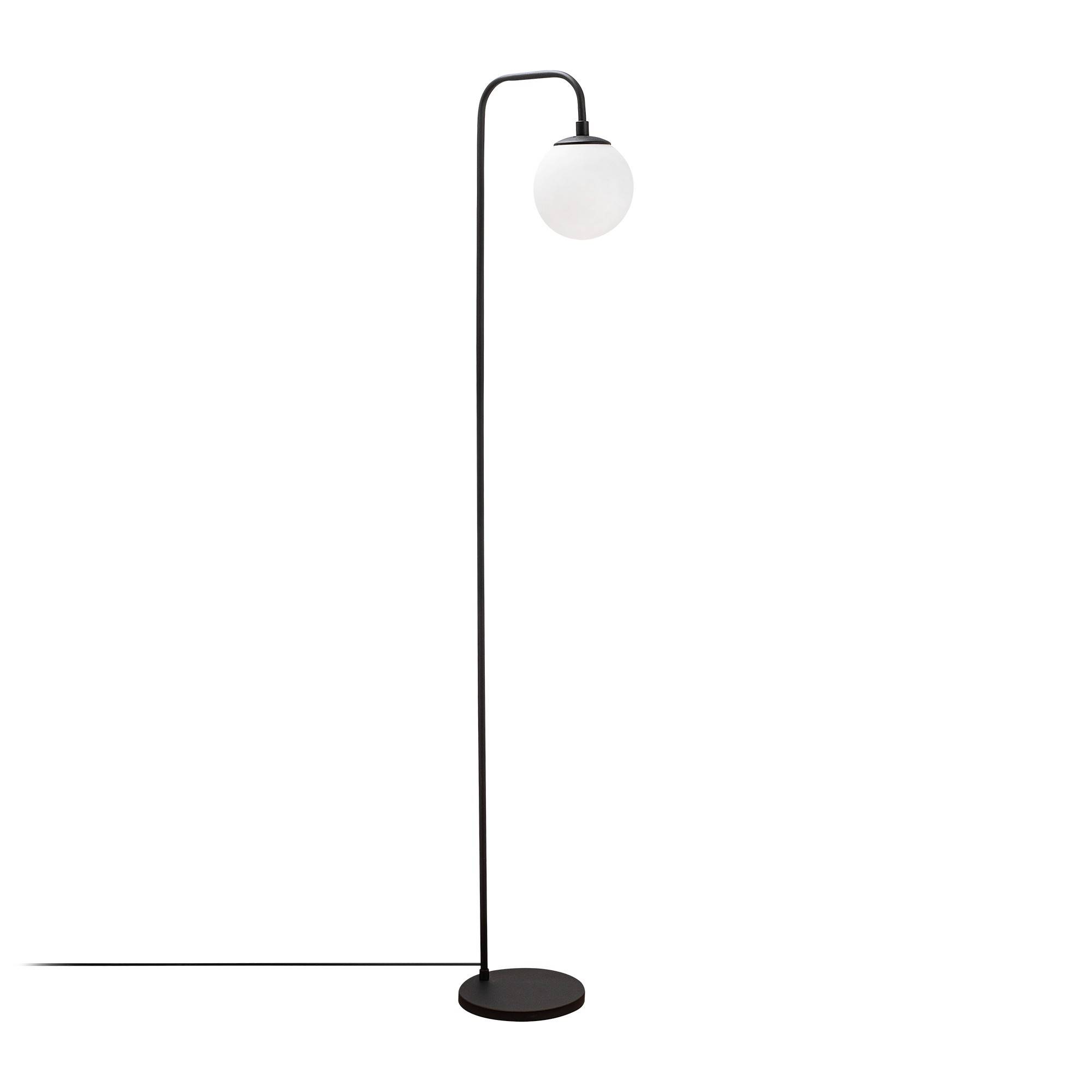 Lampadaire design hélicoïdale Velvet H125cm Métal Noir et LED Blanc