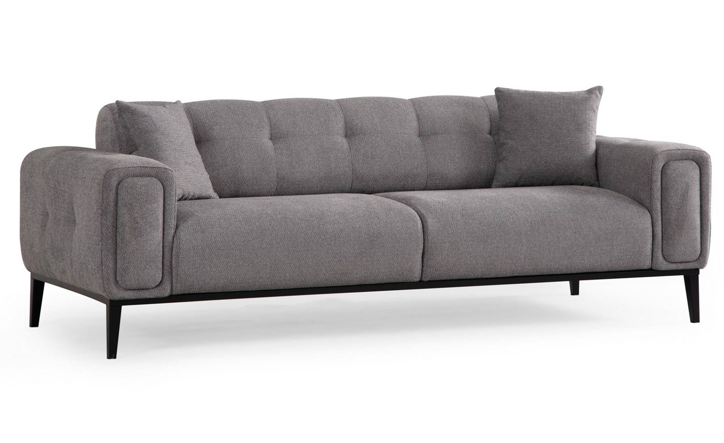 Modernes 3-Sitzer-Sofa mit Schlaffunktion Marito Stoff Hellgrau