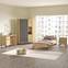 Chambre à coucher Tossa avec lit 90x190cm et 3 meubles Chêne clair et Anthracite