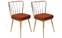 Set van 2 stoelen Gino Goud Metaal en Rood Fluweel