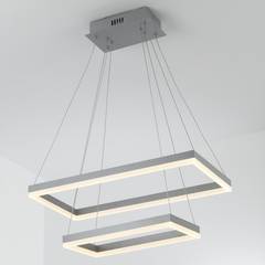 Lampadario Solax LED in metallo grigio