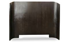 Mahuva Kopfteil Bett 140 cm aus dunklem Holz