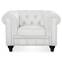 Grote witte Chesterfield fauteuil