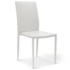 Modan Set mit 30 stapelbaren Stühlen aus Kunstleder Weiß