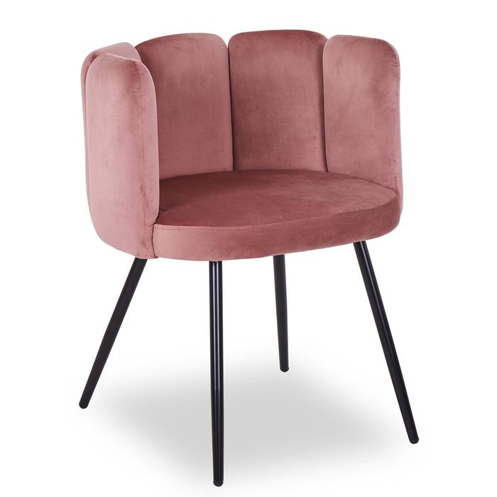 Bepalen Anekdote exegese Set van 2 roze Amela Velours stoelen