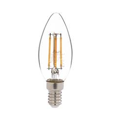 Ampoule flamme LED E14 Claritas 3000K 4 Watt Verre Transparent
