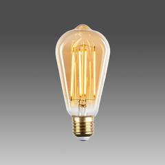 Una bombilla LED Claritas 480lm amarillo cálido