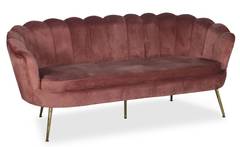 Andersen Velours Rose 3 zits ronde bank in boudoir stijl glamour sofa