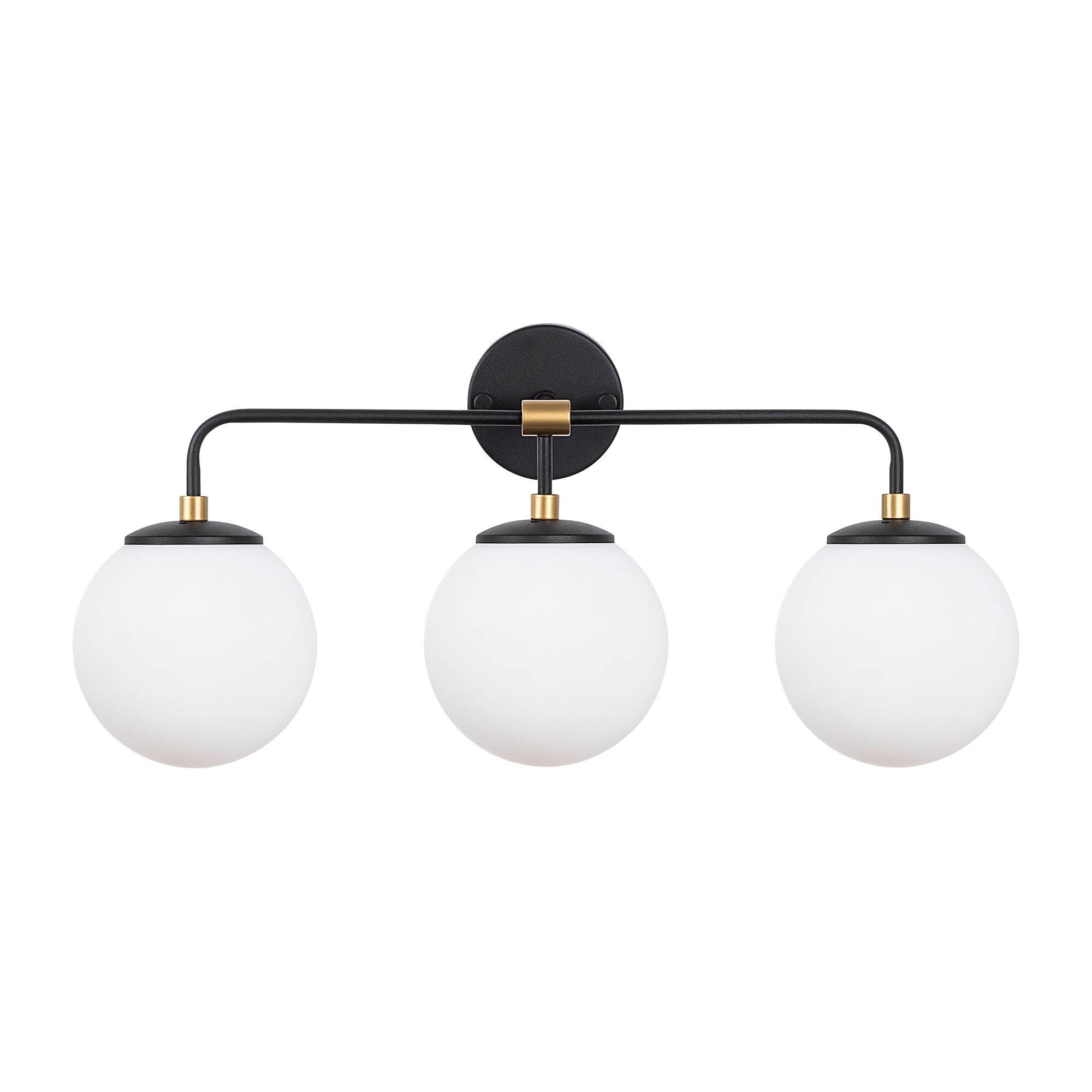 Levante 3-lichts wandlamp 56cm Metaal Zwart en Goud