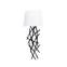 Bacchio mezza ombra twig lampada da parete 15 x 28 x 62 cm Metallo Tessuto Nero Bianco