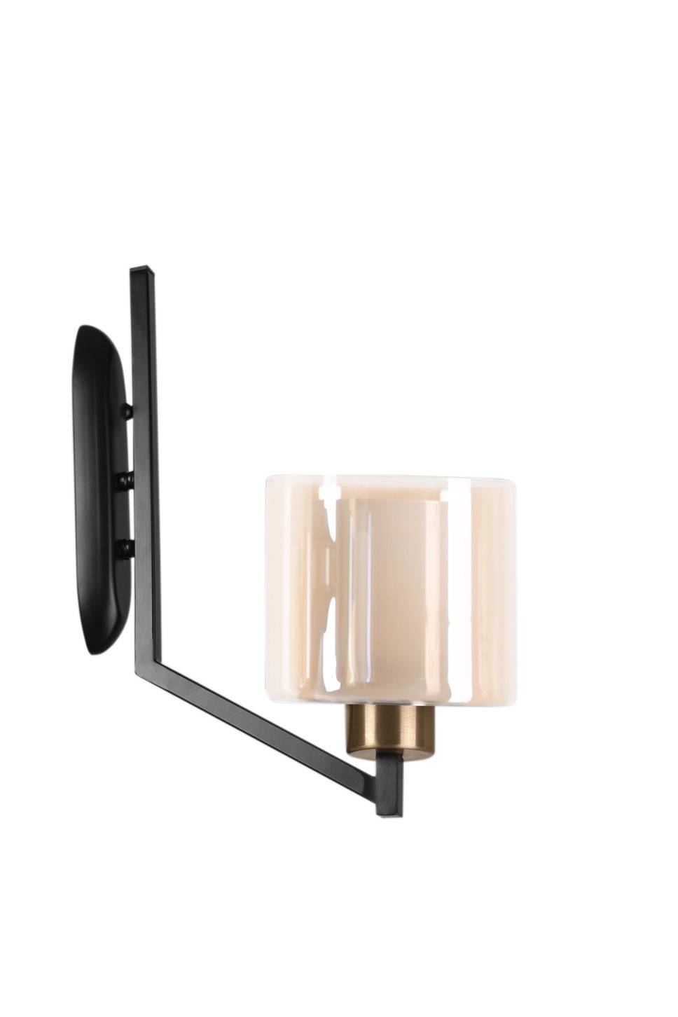 Asinus omgekeerde cilinder wandlamp 15 x 40 x 30 cm Metaal Zwart Koper