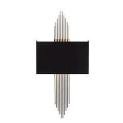Design-wandlamp Solaris 75 x 10 x 22 cm Metaal Zwart Zilver