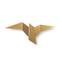 Applique murale design oiseau origami Garuda L56cm Métal Or