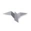 Applique murale design oiseau origami Garuda L56cm Métal Gris