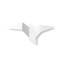 Applique murale design oiseau origami Garuda L56cm Métal Blanc