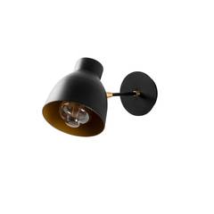 Minimalistische lichtkoepel wandlamp Complexus 15 x 38 x 20 cm IJzer Zwart