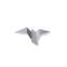 Garuda origami bird design Lampada da parete a LED L31cm Metallo Grigio