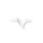 Aplique LED Garuda diseño pájaro origami L31cm Metal Blanco