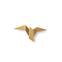 Garuda origami diseño de aves LED lámpara de pared L31cm Metal Oro