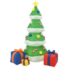 Aufblasbarer Weihnachts- und Geschenkbaum mit LED Mairin H240cm Stoff Mehrfarbig