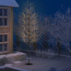 Kerstboom Giroflier H500cm Metaal Zwart en Warm Wit LED