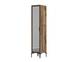 Kledingkast met spiegel in industriële stijl Akoy L40cm Donker hout en antraciet