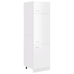 Kühlschrankschrank Baldwin 60x207cm Holz Weiß Hochglanz