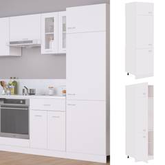 Kühlschrankschrank Baldwin 60x207cm Holz Weiß