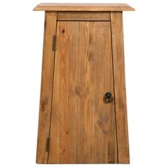 Badezimmer-Seitenschrank 1 Tür Dimitri 70cm Massivholz Natural