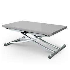 Tavolino Carrera rialzabile laccato grigio 