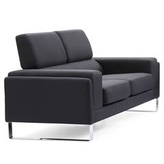 Barth 2-Sitzer Sofa mit Stoffbezug Schwarz