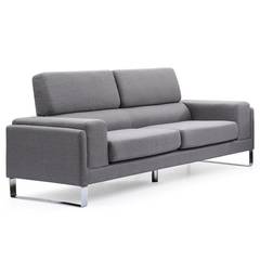 Barth 3-Sitzer Sofa mit Stoffbezug Hellgrau