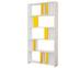 Respenda Bücherregal 90x180cm Holz Weiß und Gelb