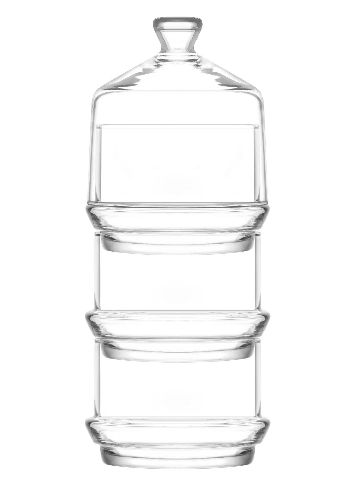 Bonbonniere 3-stöckig Wach 765ml Klares Glas