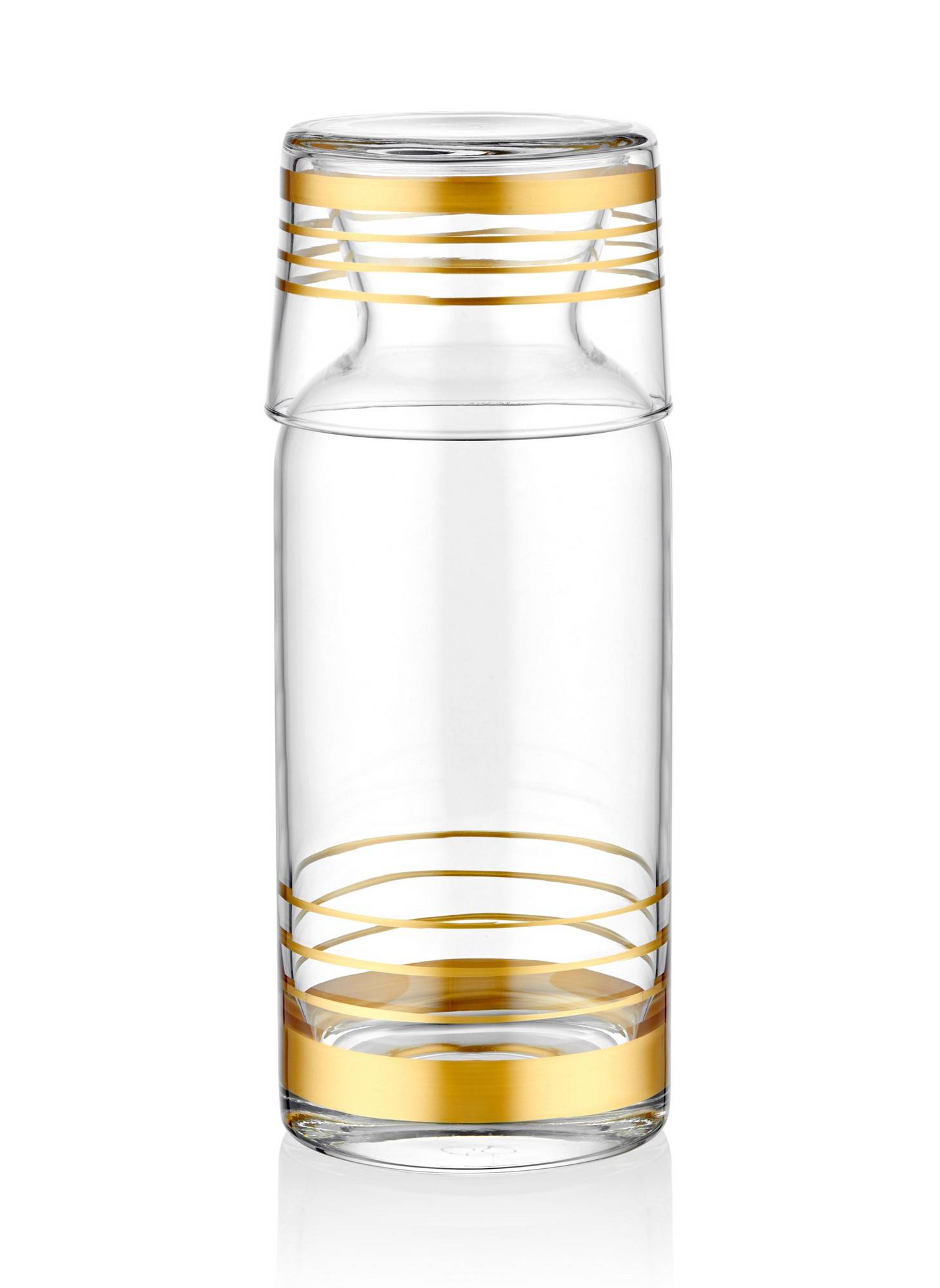 Utrem Flasche Klares und Goldenes Glas