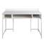 Schreibtisch 3 Regale Plinio 119,5x65,2cm Holz Metall Weiß