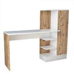 Schreibtisch, Schrank und Regal Gretak Naturholz und Weiß