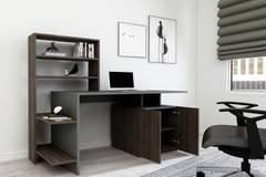 Schreibtisch, Schrank und Regal Kasini Naturholz und Anthrazit