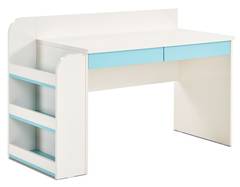 Bureau met legplanken Hatyn L106cm Hout Crème wit en lichtblauw