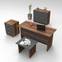 Schreibtisch, Schrank, Kommode und Couchtisch Busymo Dunkle Eiche und Schwarz