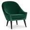 Scandinavische Dakota fauteuil van groen fluweel