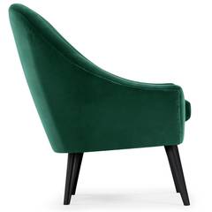 Scandinavische Dakota fauteuil van groen fluweel