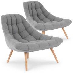 Set van 2 Danios fauteuils in grijze stof