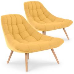 Set van 2 Danios fauteuils in gele stof