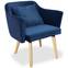 Scandinavische Dantes stoel / fauteuil blauwe stof