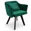 Dantes Skandinavischer Stuhl / Sessel mit Samtbezug Grün