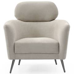 Moderne fauteuil met hoge rug Damigal Soft stof Beige