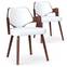 Set van 2 Scandinavische stoelen Dima Hout Hazelnoot en Wit