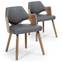 Set van 2 Scandinavische Dima Vintage grijze stoelen