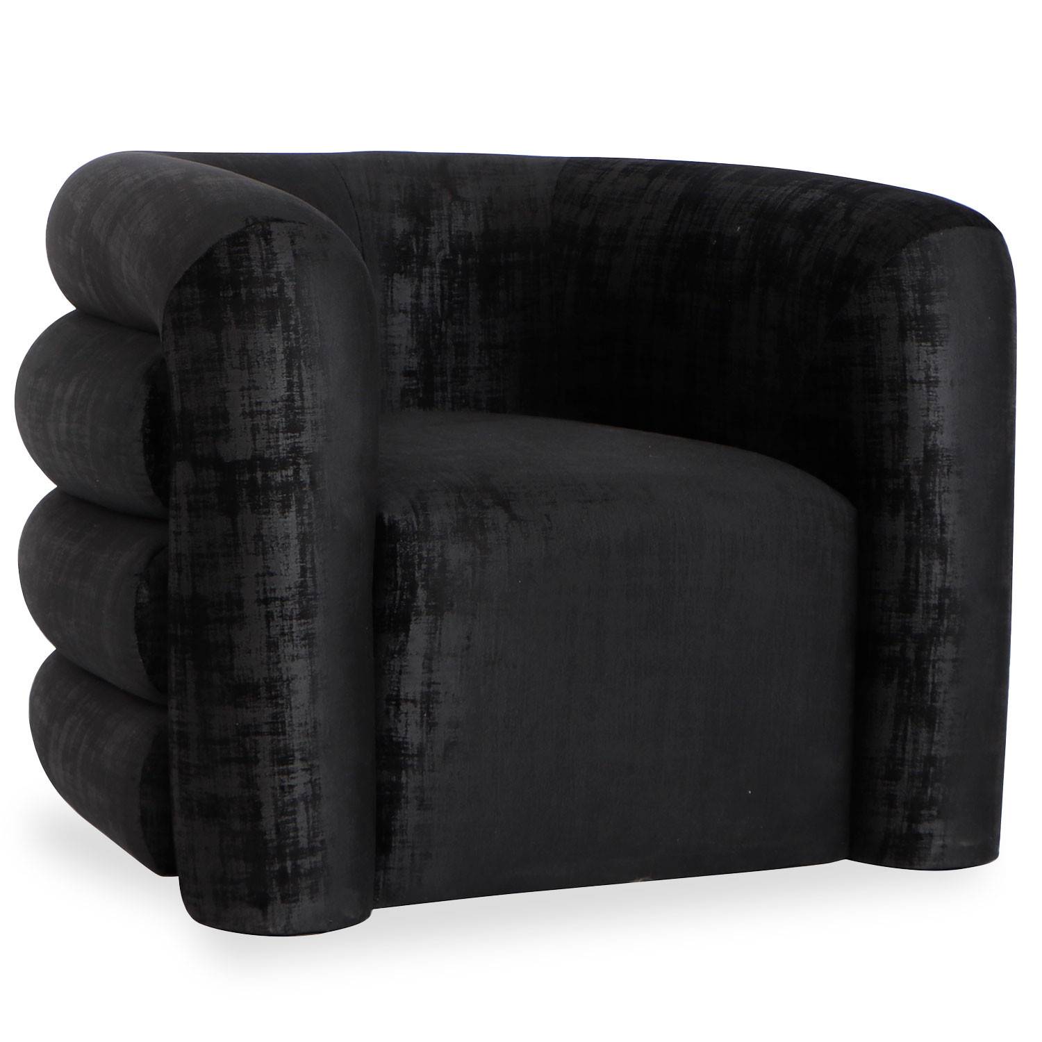 Dossipa design fauteuil Structuurstof Zwart
